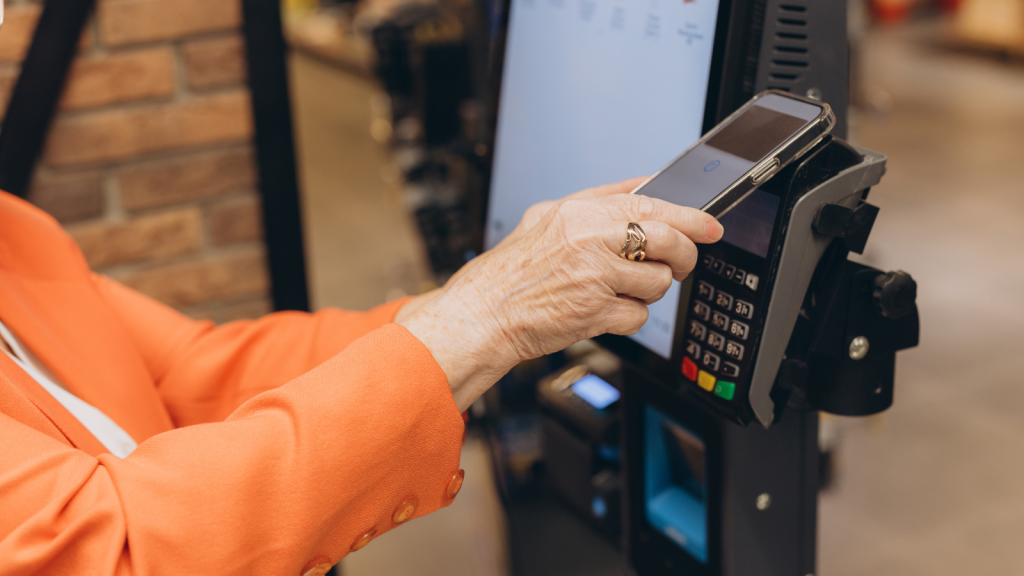 Retail store payment terminal image