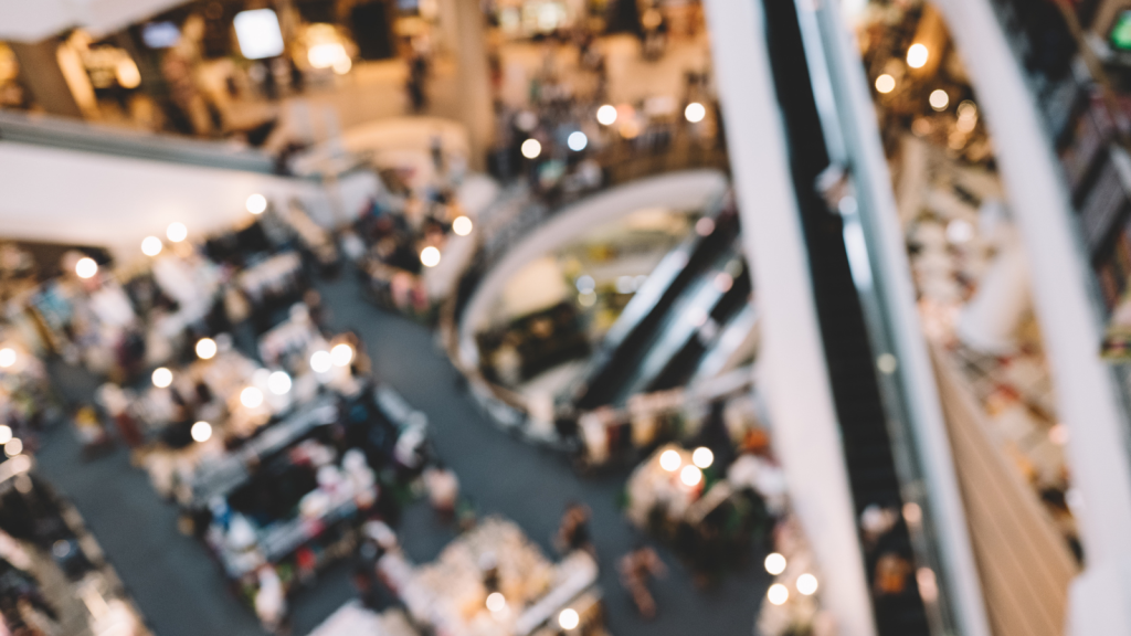 Busy shopping centre