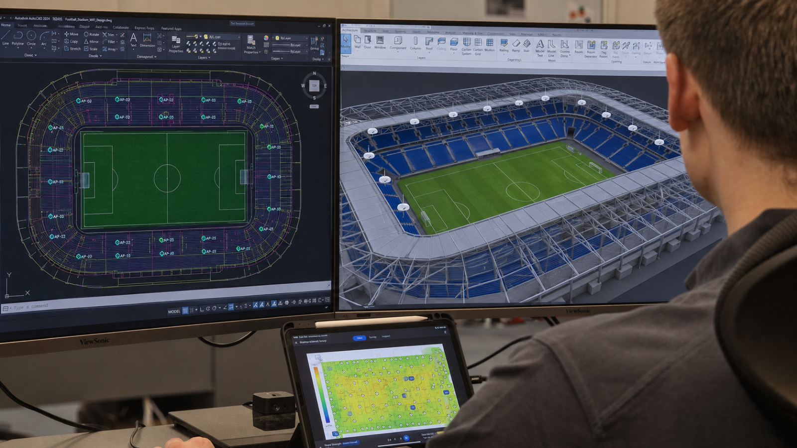 Stadium WiFi network design