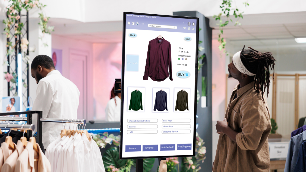Retail store digital signage