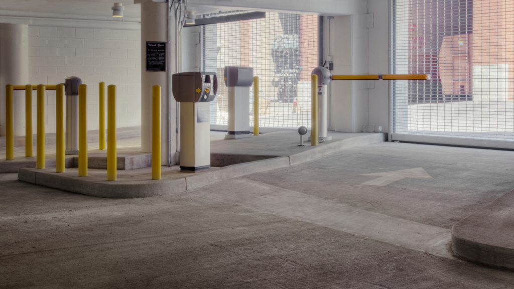 Commercial car park entrance