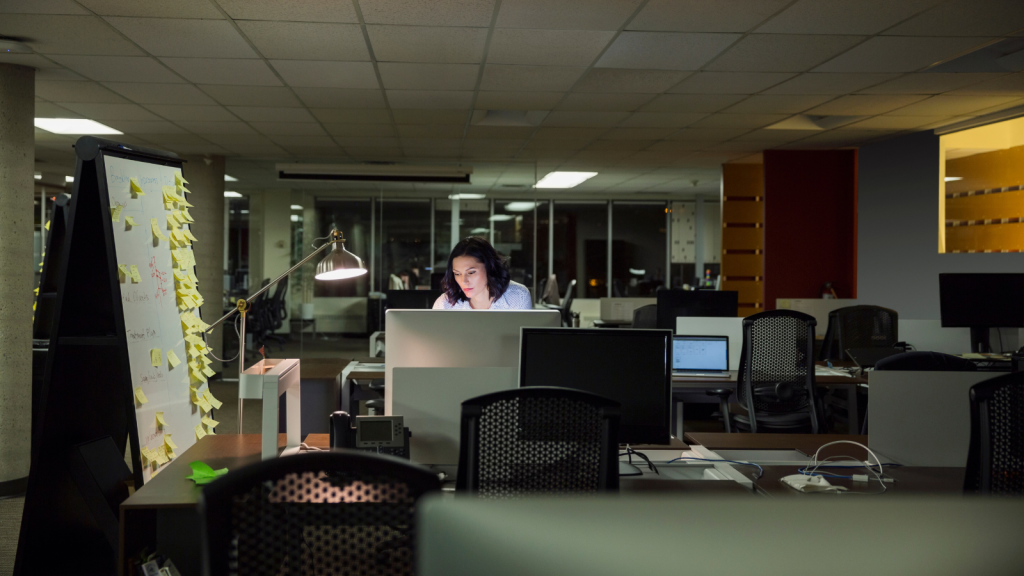 Poor office lighting