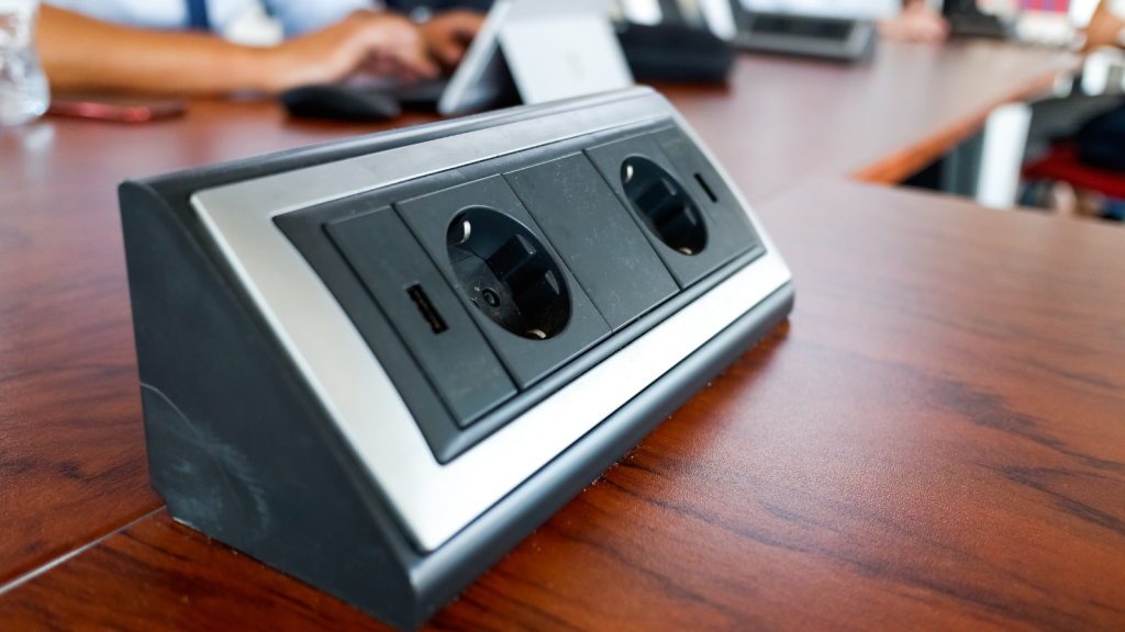 Power outlet in an office