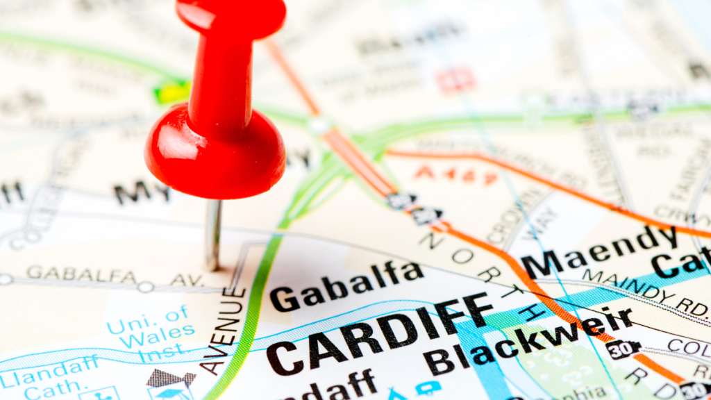 Cardiff map