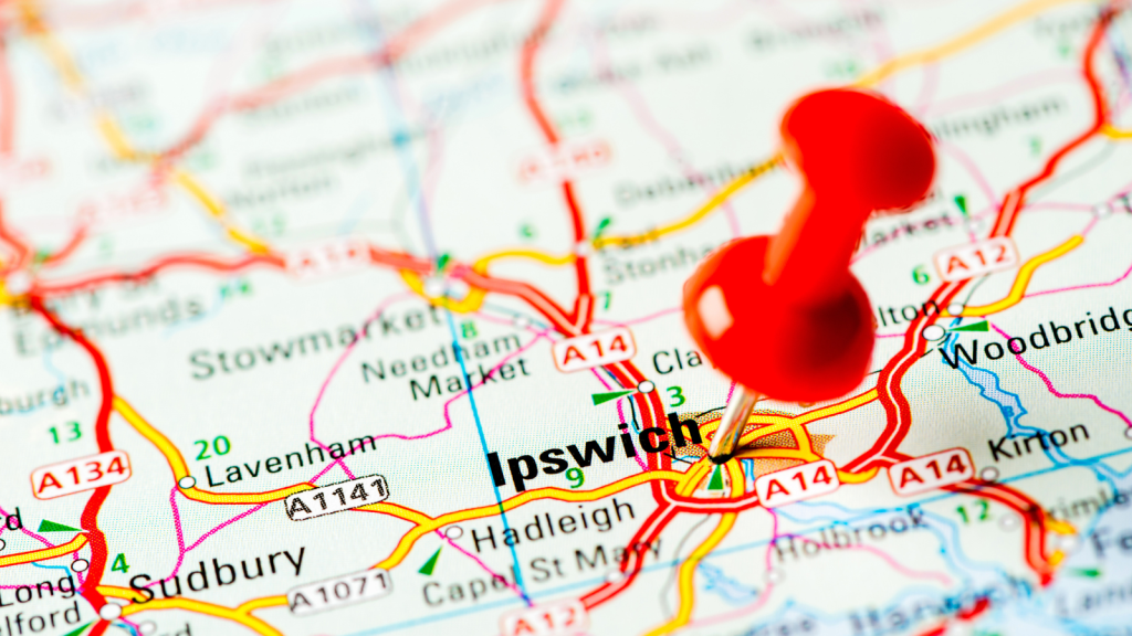 Ipswich map